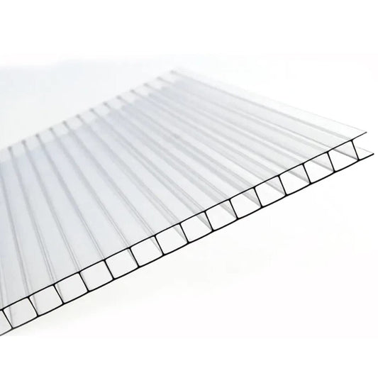 Polycarbonate hollow-wall sheets - 200 dimensions to choose from | 123.5*63.7*6cm thickness | UV-resistant (transparent)|shockproof double-skin sheet greenhouse panel multi-wall panels