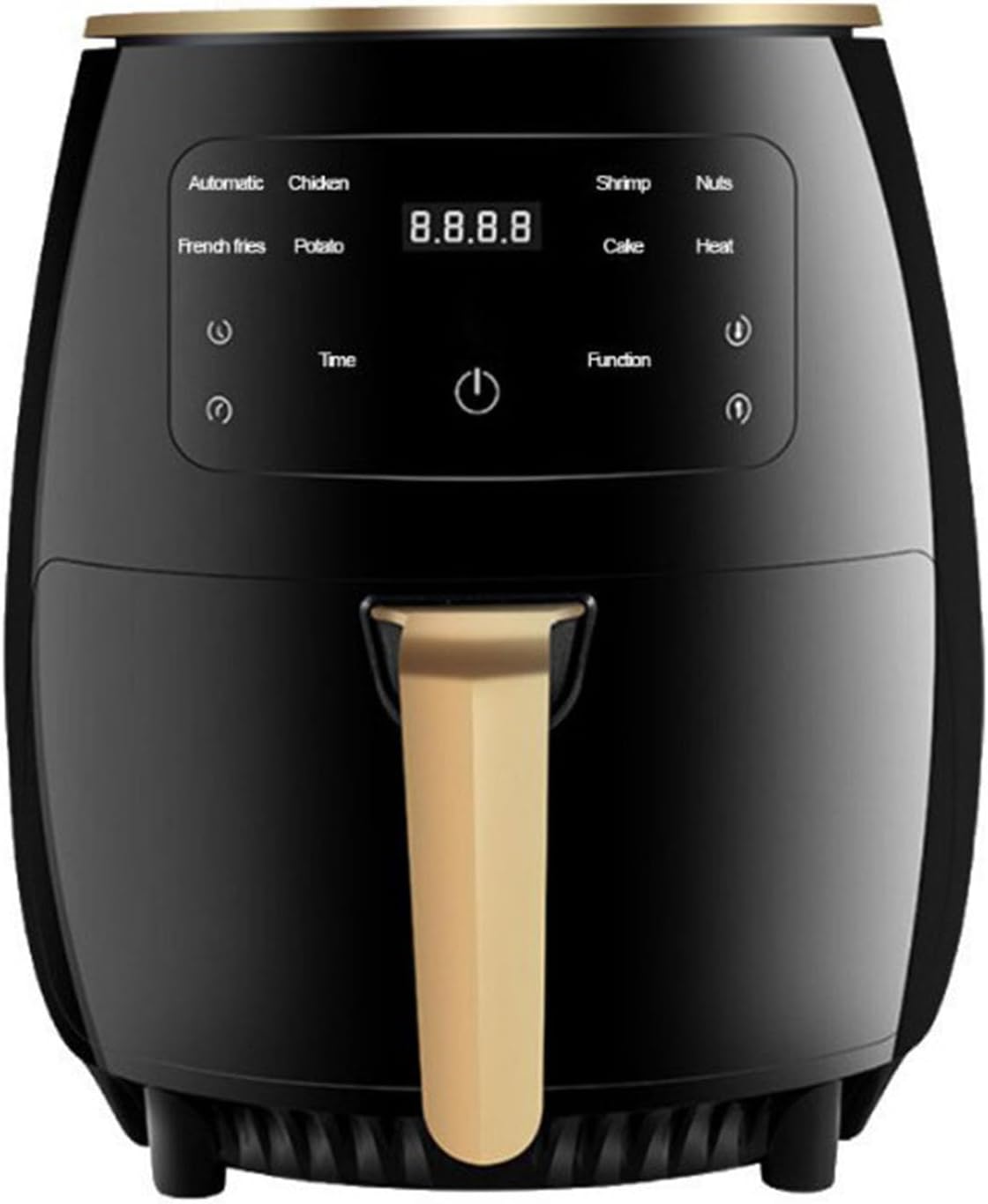 Air Fryer 4.5L, Oil Free Air Fryer Oven with Nonstick Removable Basket, 4Presets, One-Touch Digital Screen, Rapid Air Circulation, Keep Warming, 6Hours Timing, Dishwasher Safe, Black, 1400W