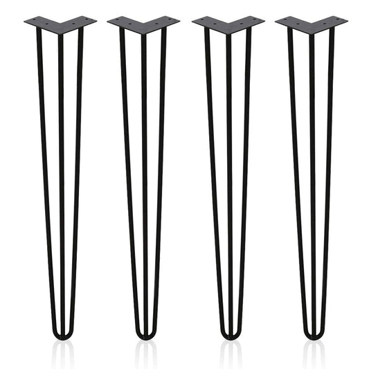 Goluckyin 4er Hairpin Legs desk table legs 45cm 3 rod